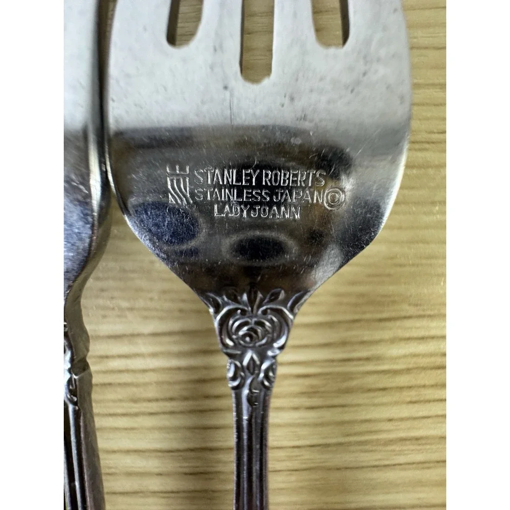 Vintage Stanley Roberts Lady Joann Salad Forks 6 1/2